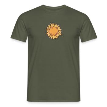 SONNE - Männer T-Shirt - Militärgrün - Vorne - AI Model Male 178 light (178cm)