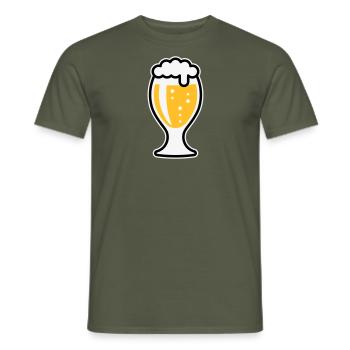 XSnice bulbeuse (3 couleurs) - T-shirt homme - vert militaire - Devant - AI Model Male 178 light (178cm)
