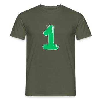 T Shirt - Men's T-Shirt - military green - Front - AI Model Male 178 light (178cm)