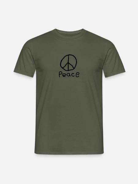 Peace - Männer T-Shirt - Militärgrün