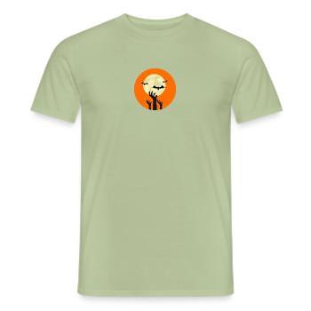 Halloween Round Orange 2 - T-shirt homme - vert sauge - Devant - AI Model Male 178 light (178cm)