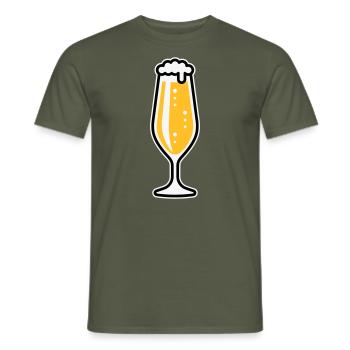 XLustig Fun - Mænd T-shirt - armygrøn - Foran - AI Model Male 178 light (178cm)