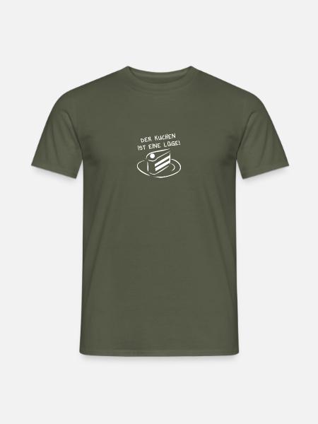Der Kuchen ist eine Lüge! The cake is a lie! - Männer T-Shirt - Militärgrün