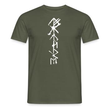 Celtic Ireland Celtic Knot Pattern Tree - Men's T-Shirt - military green - Front - AI Model Male 178 light (178cm)