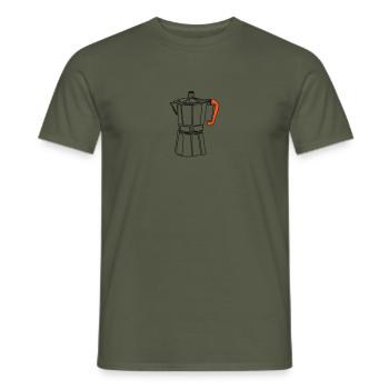 Espressokocher - Männer T-Shirt - Militärgrün - Vorne - AI Model Male 178 light (178cm)