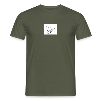 Heart comet/Herzkomet - Männer T-Shirt - Militärgrün - Vorne - AI Model Male 178 light (178cm)