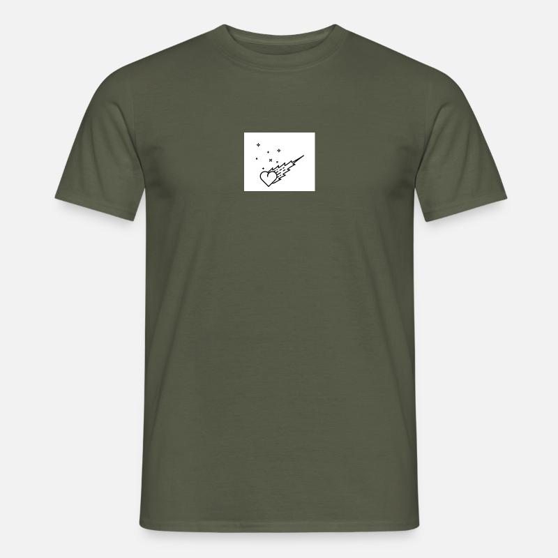 Heart comet/Herzkomet - Männer T-Shirt - Militärgrün