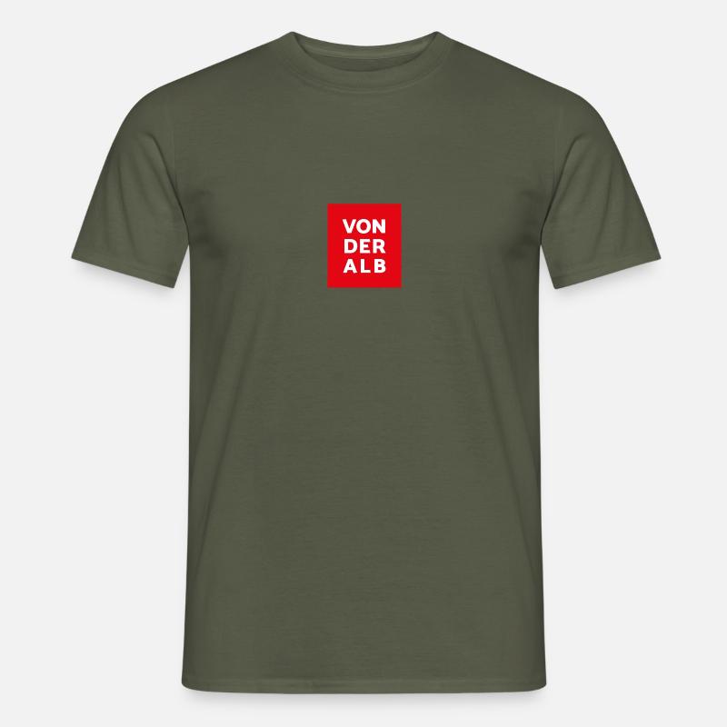Von der Alb, Red Box - Männer T-Shirt - Militärgrün