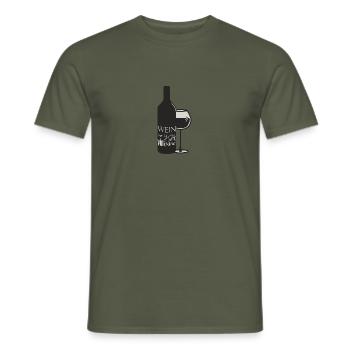 Eine Flaschen Wein - Männer T-Shirt - Militärgrün - Vorne - AI Model Male 178 light (178cm)