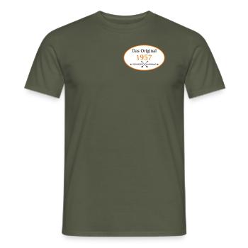 1957 - der beste Jahrgang - Männer T-Shirt - Militärgrün - Vorne - AI Model Male 178 light (178cm)