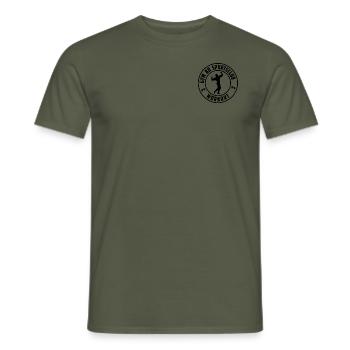 Workout Gym80 SPORTSCLUB (schwarz_schwarz) - Männer T-Shirt - Militärgrün - Vorne - AI Model Male 178 light (178cm)