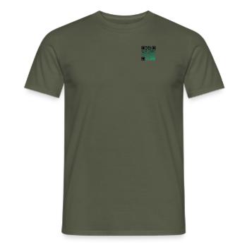 schwarz-grün - Männer T-Shirt - Militärgrün - Vorne - AI Model Male 178 light (178cm)