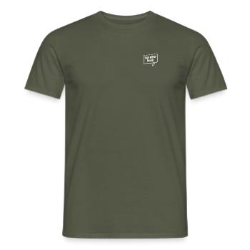 4&8 => talk nerdy to me! - Men's T-Shirt - military green - Front - AI Model Male 178 light (178cm)
