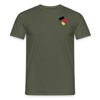Flag Emblem - VECTOR - Men's T-Shirt - military green - Front - AI Model Male 178 light (178cm)