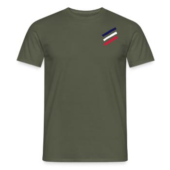 Flags Stripe Design - VECTOR - Men's T-Shirt - military green - Front - AI Model Male 178 light (178cm)