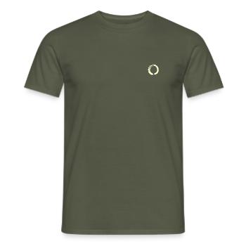 f Einsicht Incognito - Männer T-Shirt - Militärgrün - Vorne - AI Model Male 178 light (178cm)