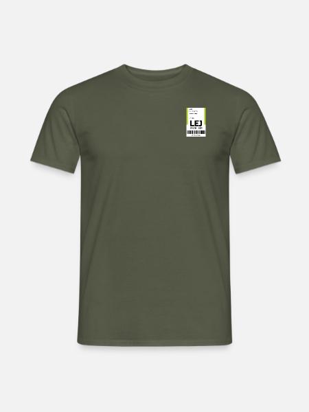 Flughafen Reise Etikett Aufkleber Leipzig LEJ - Männer T-Shirt - Militärgrün