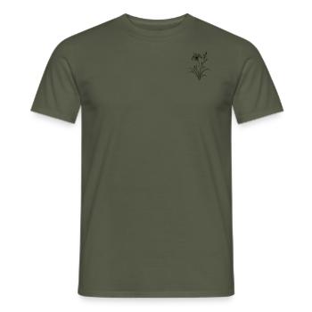 Lily Light : les contours délicats de la beauté - T-shirt homme - vert militaire - Devant - AI Model Male 178 light (178cm)