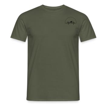 Heartbeat German wire hair - Men's T-Shirt - military green - Front - AI Model Male 178 light (178cm)