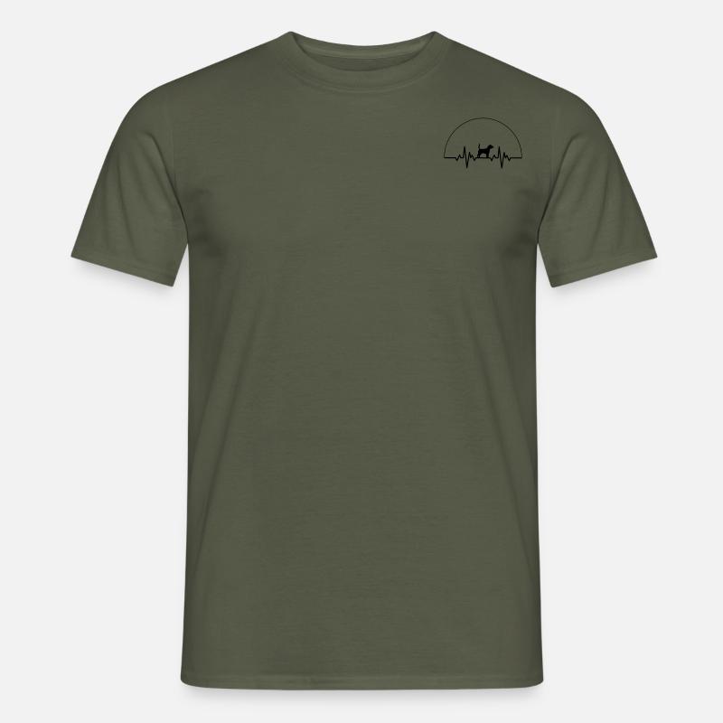 Herzschlag Beagle - Männer T-Shirt - Militärgrün