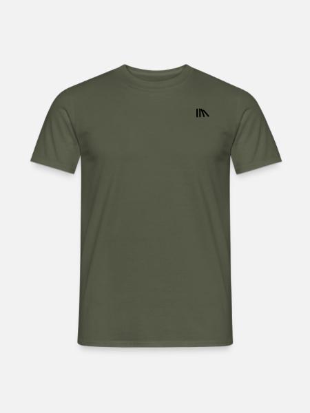 Minimalistic Stripes Black - Männer T-Shirt - Militärgrün