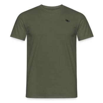 Minimalistic Plane Black - Männer T-Shirt - Militärgrün - Vorne - AI Model Male 178 light (178cm)
