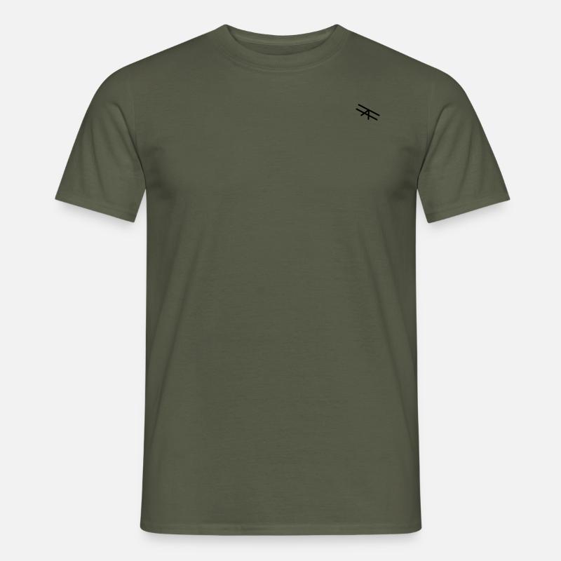 Minimalistic Plane Black - Männer T-Shirt - Militärgrün
