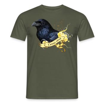 Corbeau - T-shirt homme - vert militaire - Devant - AI Model Male 178 light (178cm)