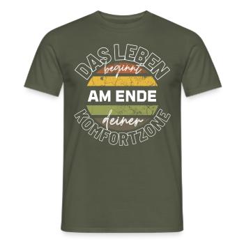 Sprücheshirts Motivationssprüche Motivationsspruch - Männer T-Shirt - Militärgrün - Vorne - AI Model Male 178 light (178cm)