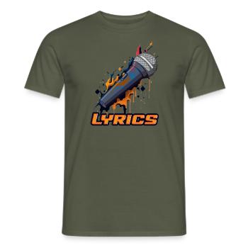 Lyrics SM58 - Männer T-Shirt - Militärgrün - Vorne - AI Model Male 178 light (178cm)