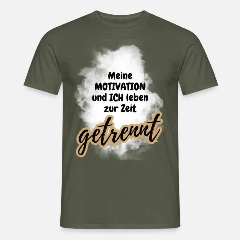 POSITIVE EINSTELLUNG MINDSET Motivation - Männer T-Shirt - Militärgrün