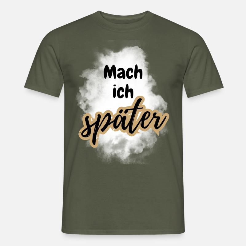 POSITIVE EINSTELLUNG MINDSET Motivation - Männer T-Shirt - Militärgrün