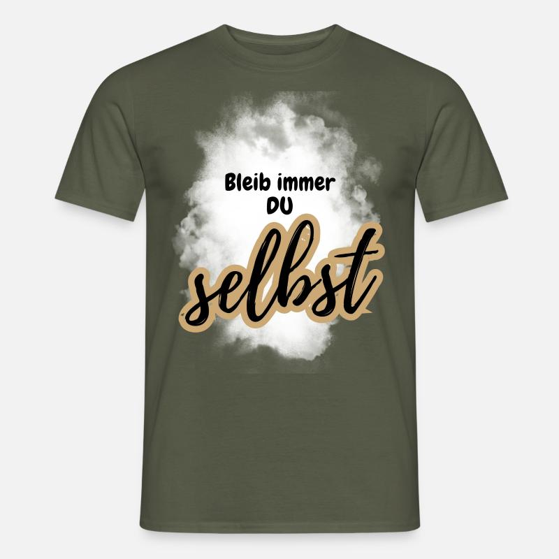 POSITIVE EINSTELLUNG MINDSET Motivation - Männer T-Shirt - Militärgrün