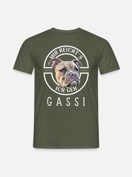 MIR REICHTS ich geh - Bulldogge Bulldog Bulldoggen - Männer T-Shirt - Militärgrün