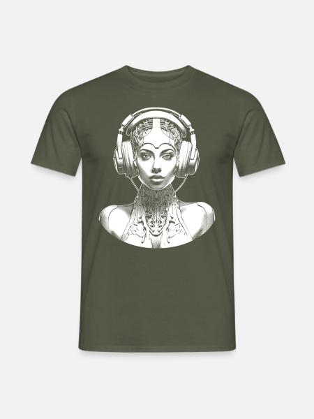 Elektro-Fans: Musik-Shirt-Revolution - Männer T-Shirt - Militärgrün