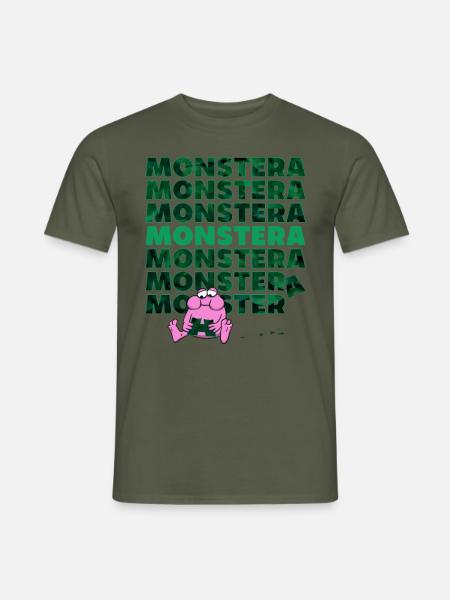 Monstera Monster - Men's T-Shirt - military green
