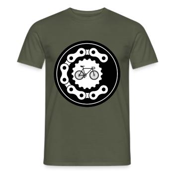 Radsport Bike Fahrrad Sport Radeln Biker Cycling - Männer T-Shirt - Militärgrün - Vorne - AI Model Male 178 light (178cm)
