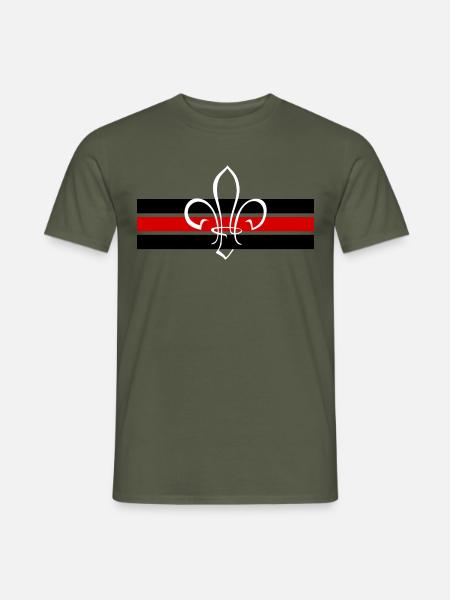 Fleur de Lis - Männer T-Shirt - Militärgrün