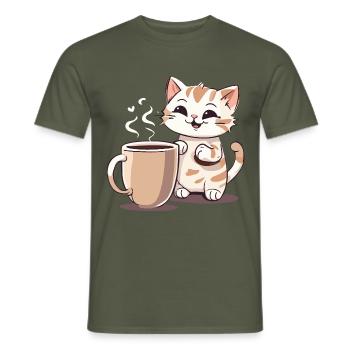 Chatcolate #2 - Männer T-Shirt - Militärgrün - Vorne - AI Model Male 178 light (178cm)