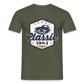 40th Birthday 1984 Classic Car Classic Car - Men's T-Shirt - military green - Front - AI Model Male 178 light (178cm)
