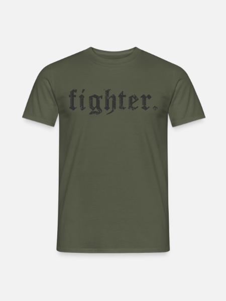 FischerS fighter. grau mit Muster - Männer T-Shirt - Militärgrün
