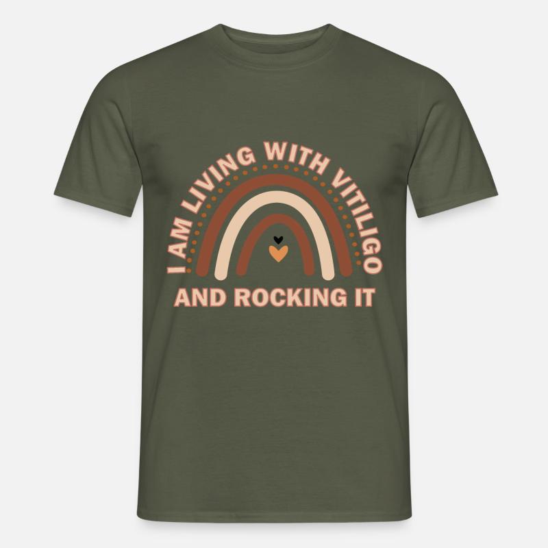 Vitiligo-Bewusstsein mVitiligo-Bewusstsein - Männer T-Shirt - Militärgrün