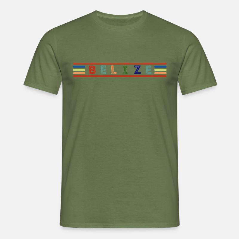 BELIZE - Männer T-Shirt - Militärgrün