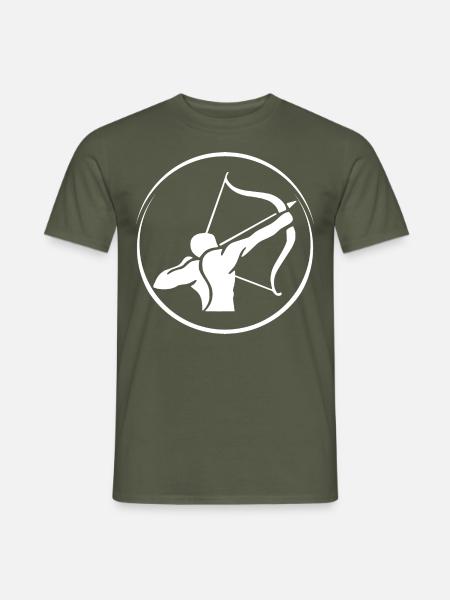 Bogenschießen Bogen Pfeil Archery Zielscheibe - Männer T-Shirt - Militärgrün