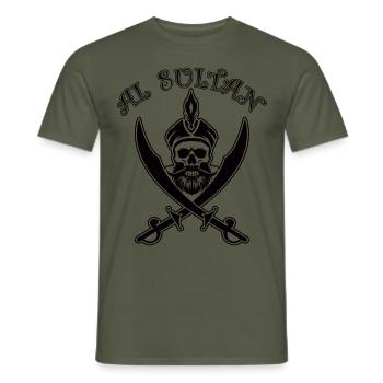 Al Sultan T-shirt - Men's T-Shirt - military green - Front - AI Model Male 178 light (178cm)