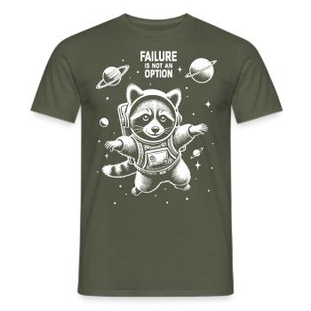 Failure Is not an Option - Männer T-Shirt - Militärgrün - Vorne - AI Model Male 178 light (178cm)