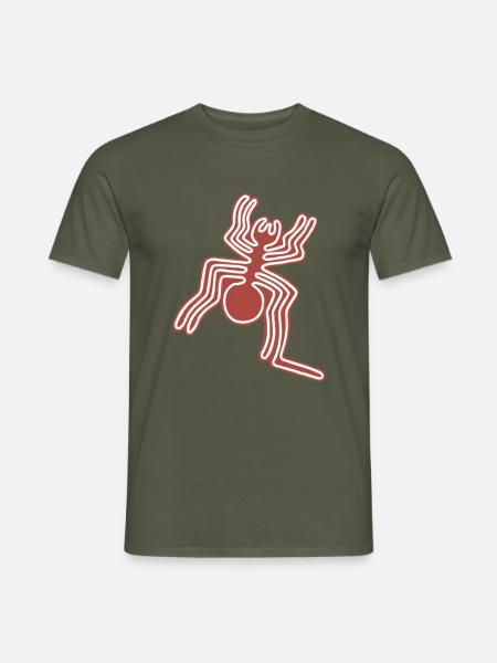 Nazca Lines Spinne - Männer T-Shirt - Militärgrün