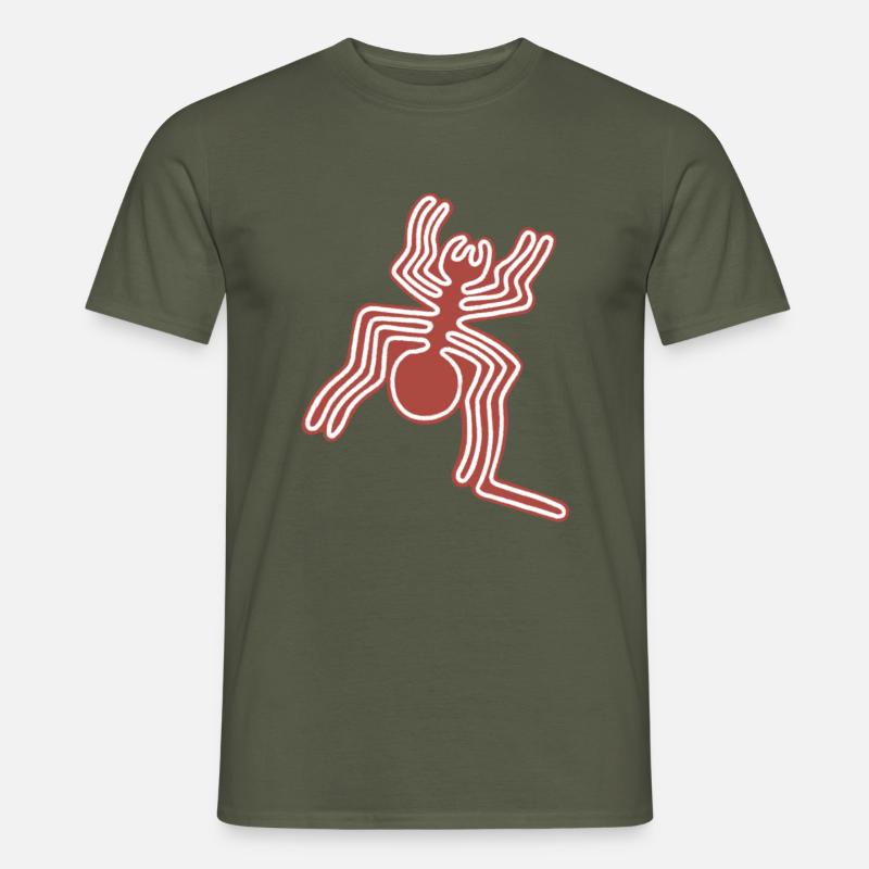 Nazca Lines Spinne - Männer T-Shirt - Militärgrün