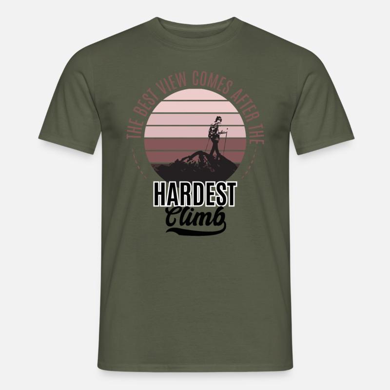 Wanderer Bergsteiger Kletterer Berge - Männer T-Shirt - Militärgrün