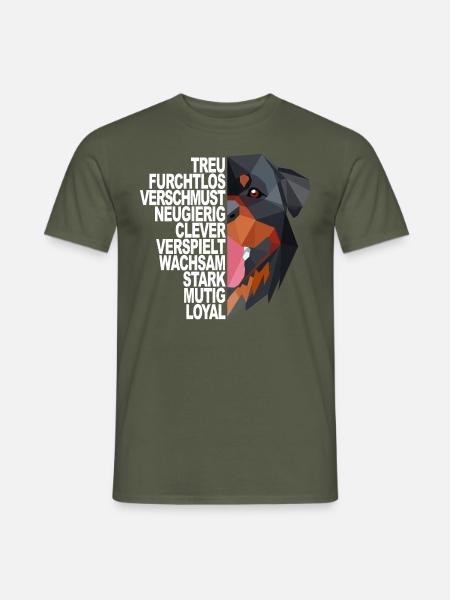 Rottweiler Rottie Hund - Männer T-Shirt - Militärgrün